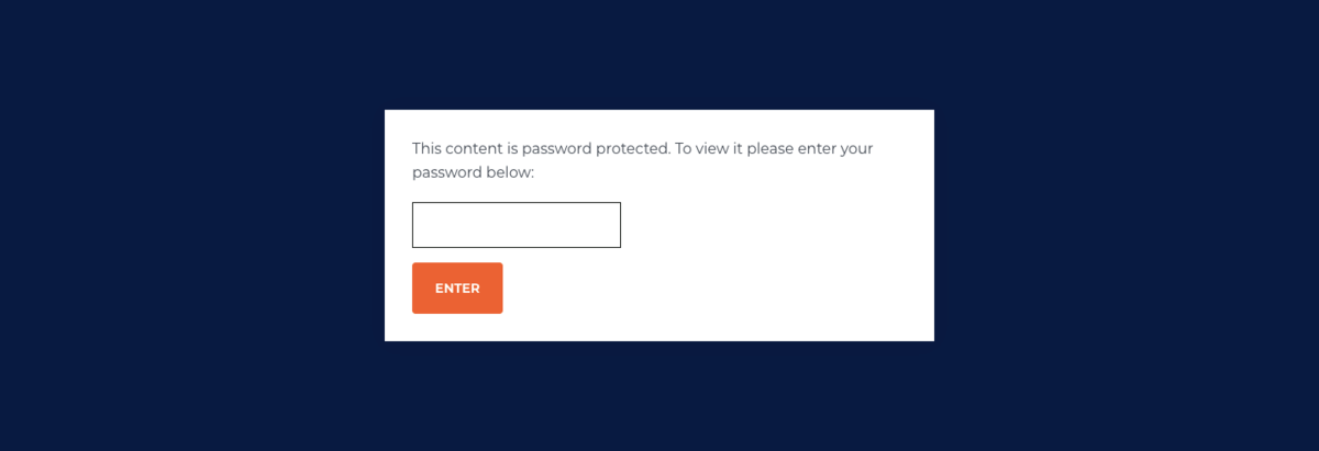Form Password Protection